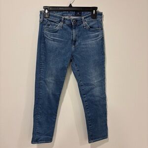 AG Adriano Goldschmied Jeans The Prima Crop Mid Rise Cigarette Crop Denim
